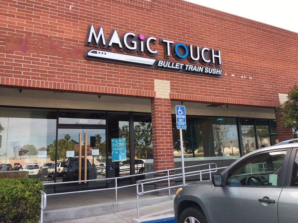magic touch bullet train sushi outside